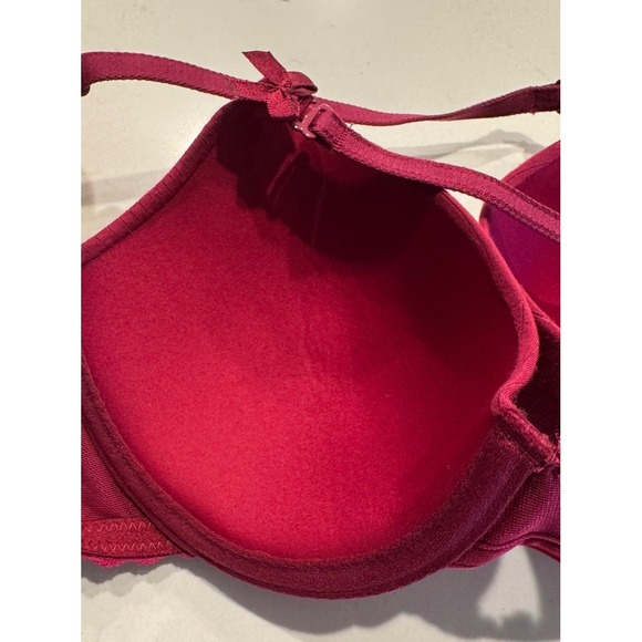 Felina Style# 130755 Full Coverage Memory Foam Underwire Bra Pink Size 32D - Picture 6 of 8